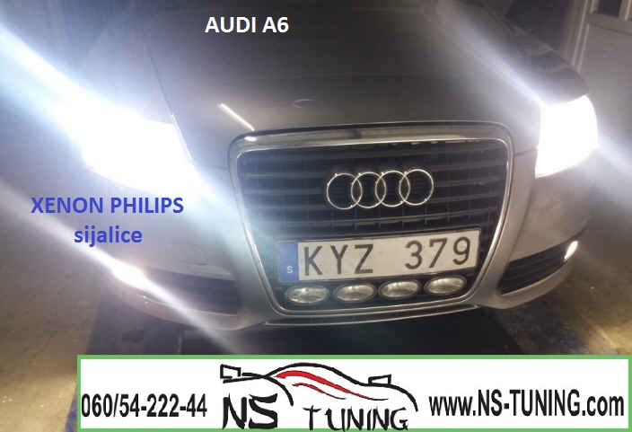 audi a6 4f xenon farovi h7 sijalica philips ugradnja novi sad tuning
